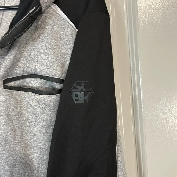 SOBK Gray and Black Zip-Up tech fleece Hoodie - Picture 3 of 4